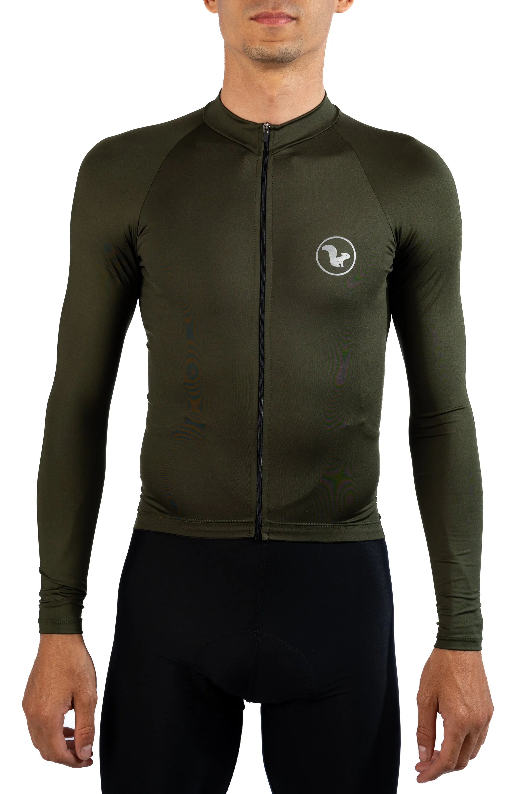 JERSEY BASIC MANGA LARGA  HOMBRE  VERDE MILITAR
