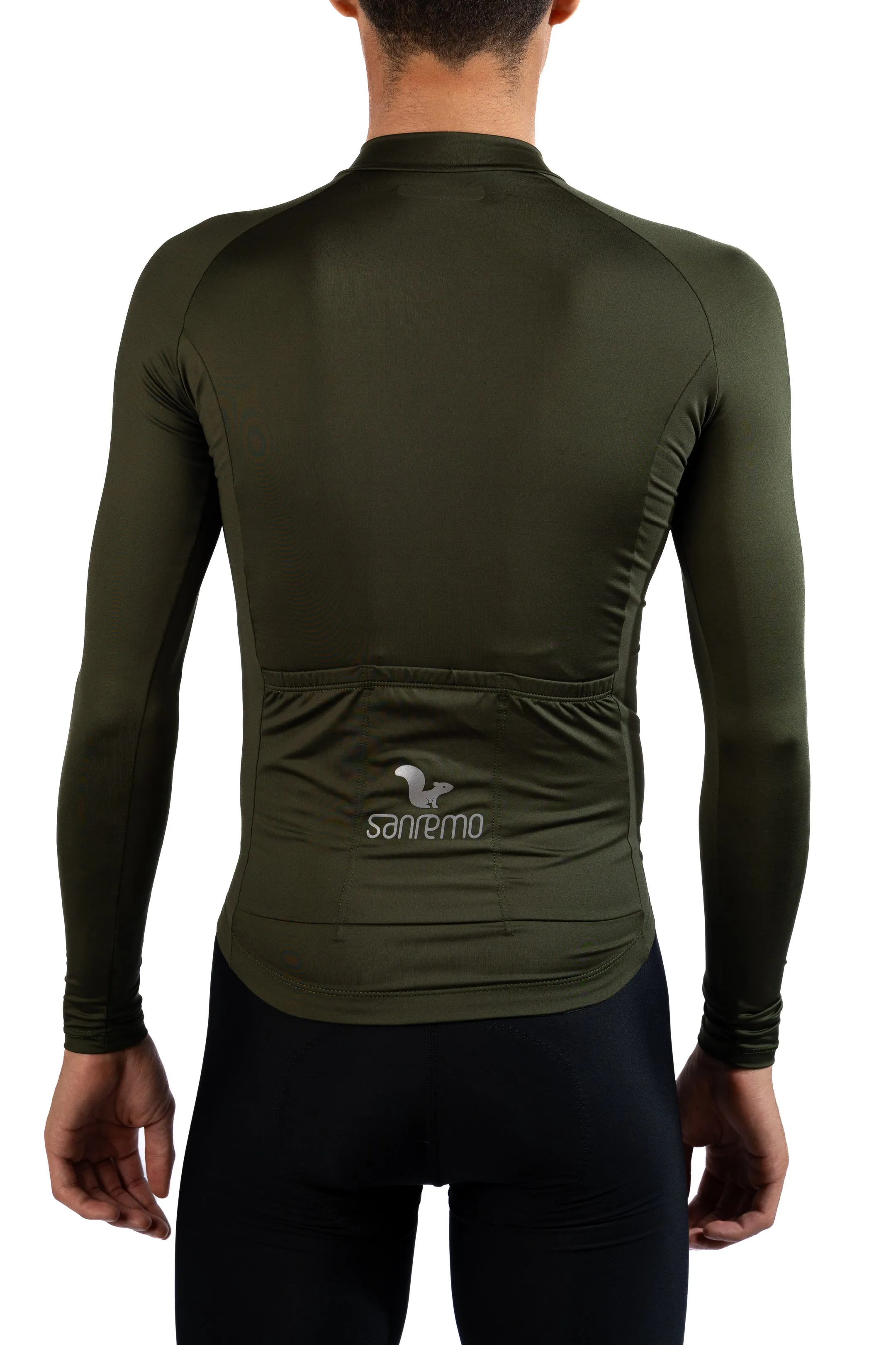 JERSEY BASIC MANGA LARGA  HOMBRE  VERDE MILITAR