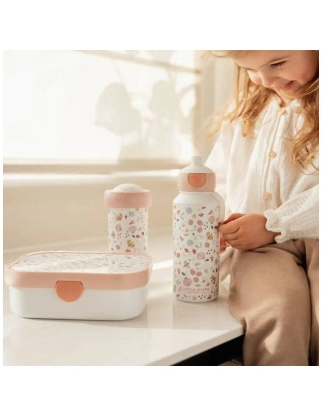LITTLE DUTCH  BOTELLA CAMPUS POPUP FLORES Y MARIPOSAS