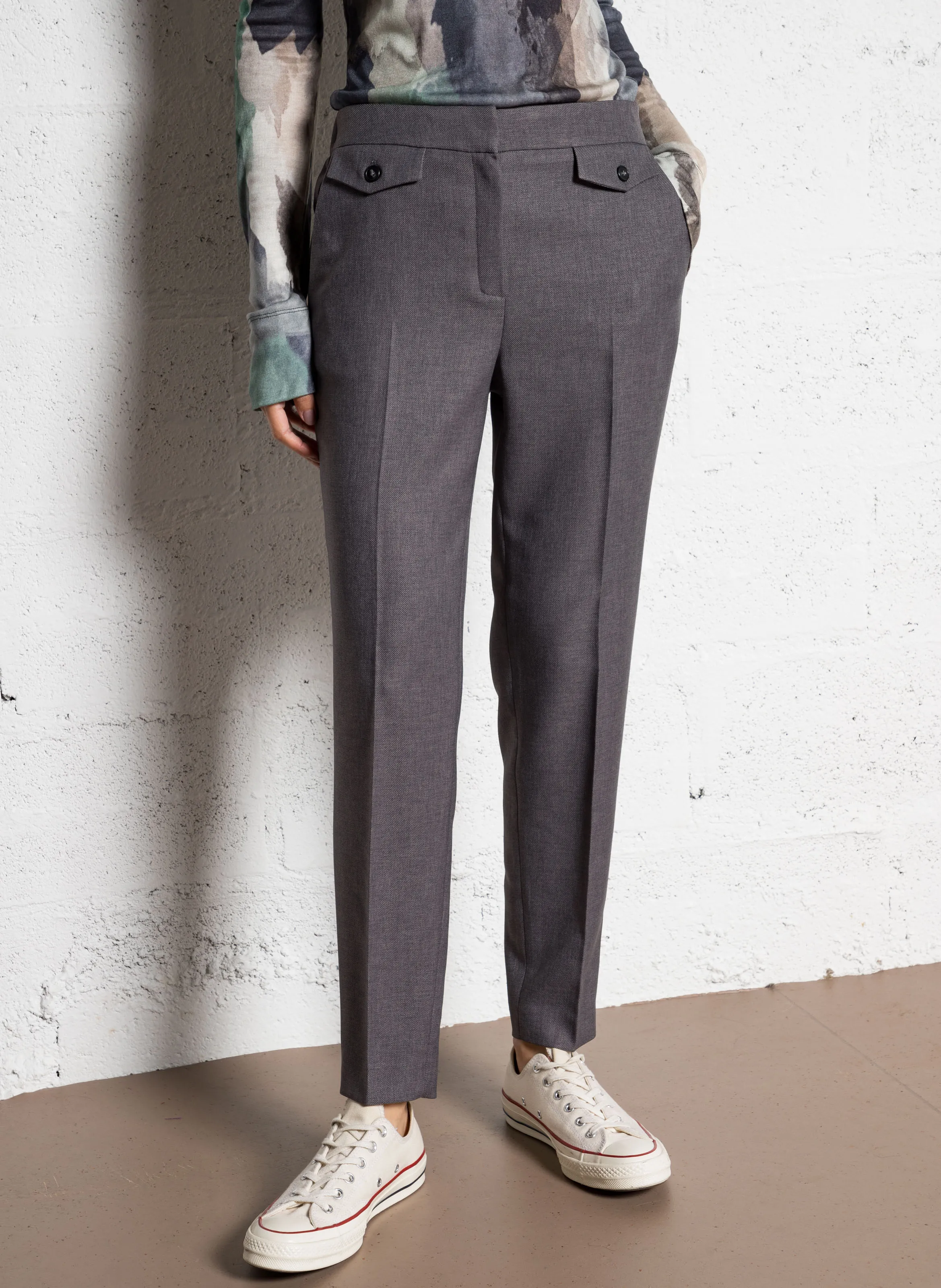 MAISON 123 FLAVIO  PANTALóN RECTO EN GRIS