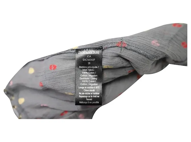 Minifalda de algodón gris con volantes deshilachados a capas de Zadig & Voltaire 