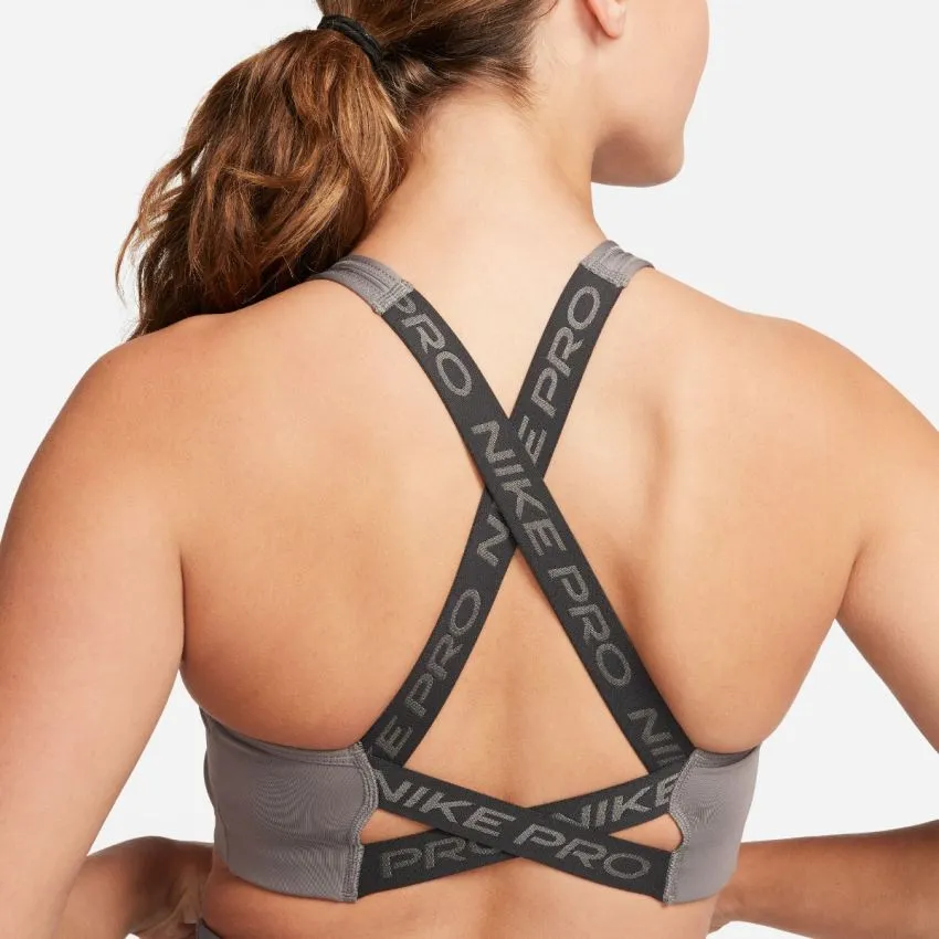 Nike Mujer Sujetadores/Tops Dri Fit Swoosh Medium Support Bra Gris 