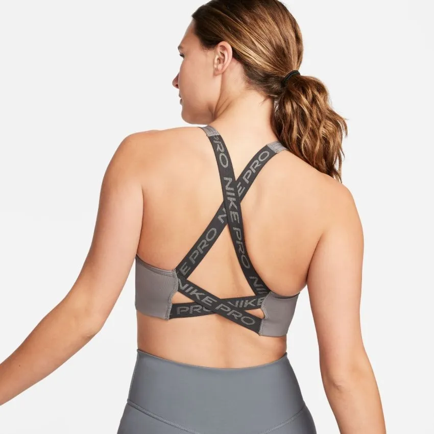 Nike Mujer Sujetadores/Tops Dri Fit Swoosh Medium Support Bra Gris 