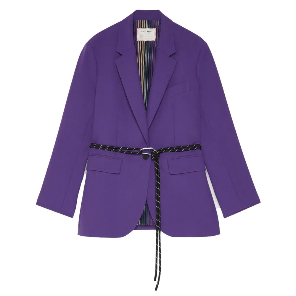 Ottod'Ame giacca donna con Cintura DG5870.VIO