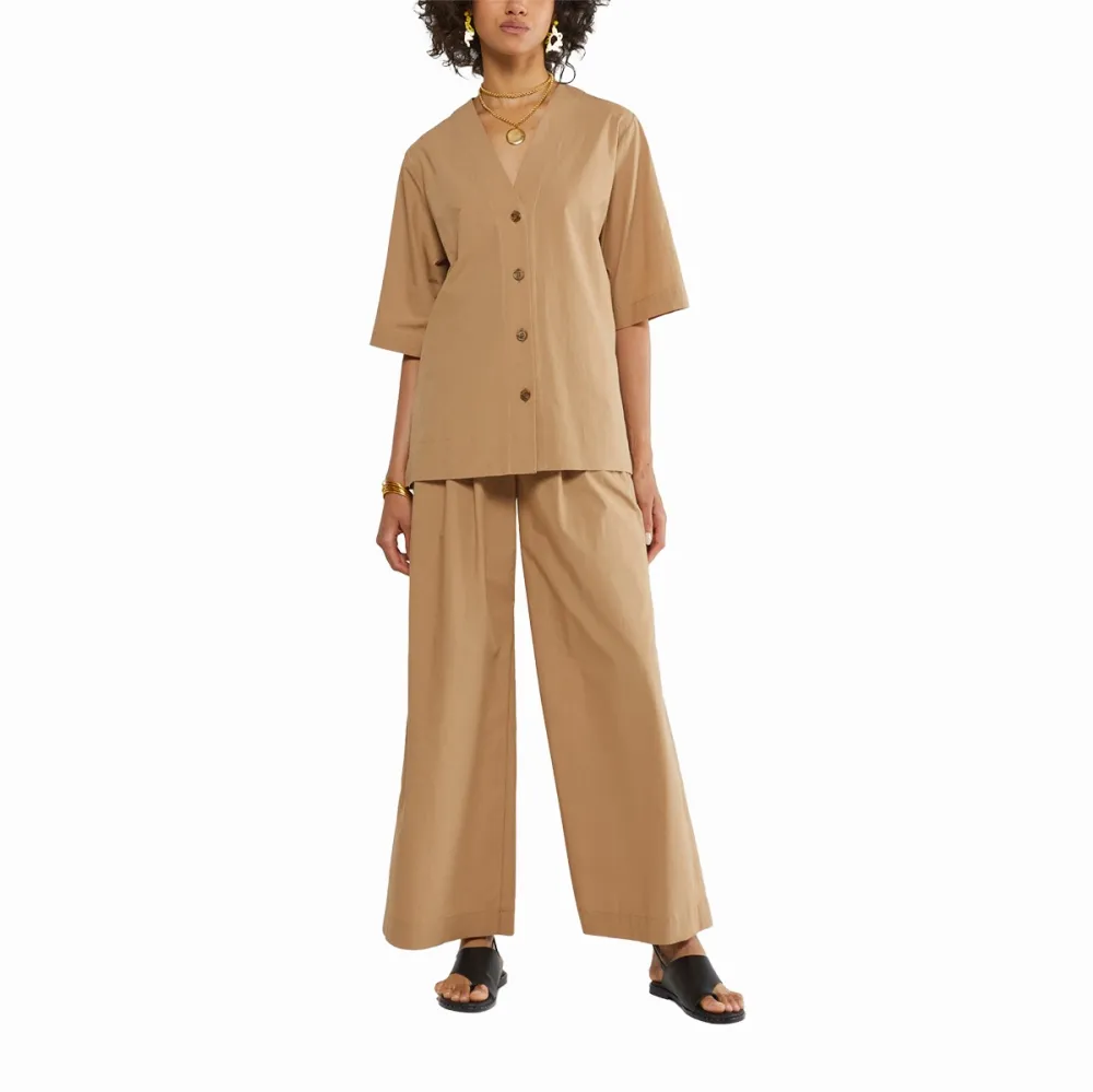 Ottod'ame pantalone donna Palazzo In Popeline DP9563.CA