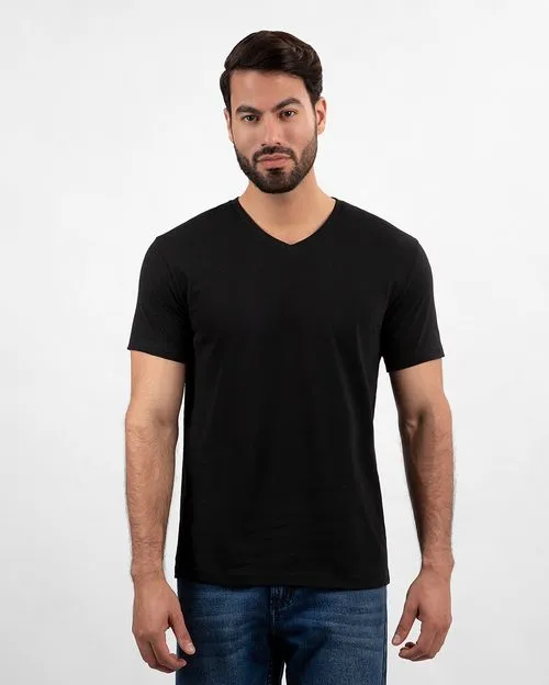 Pack de 3 polos Hombre Cuello V Blanco / Negro / Verde Militar