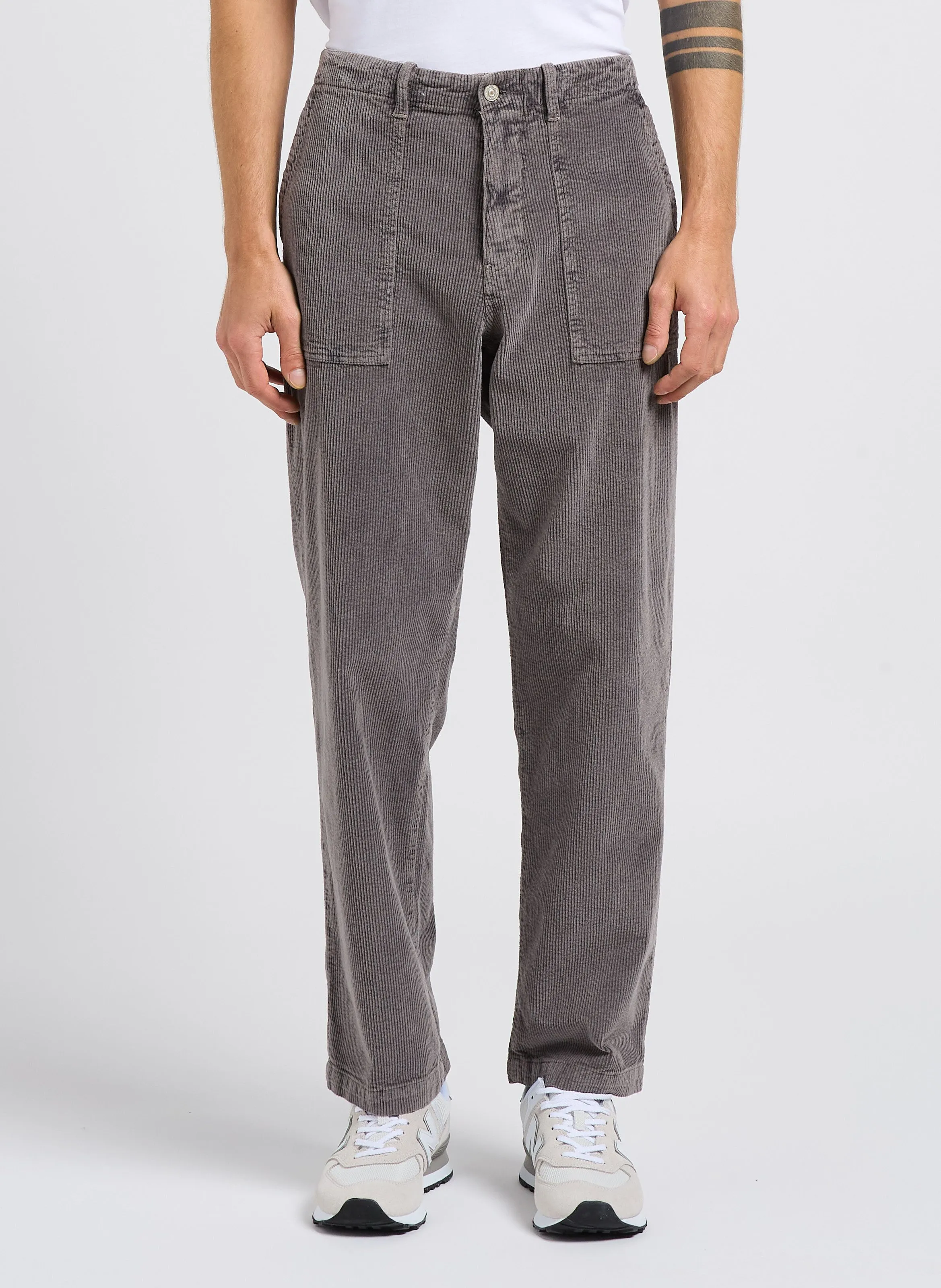 PAUL SMITH Pantalón regular fit de pana en gris
