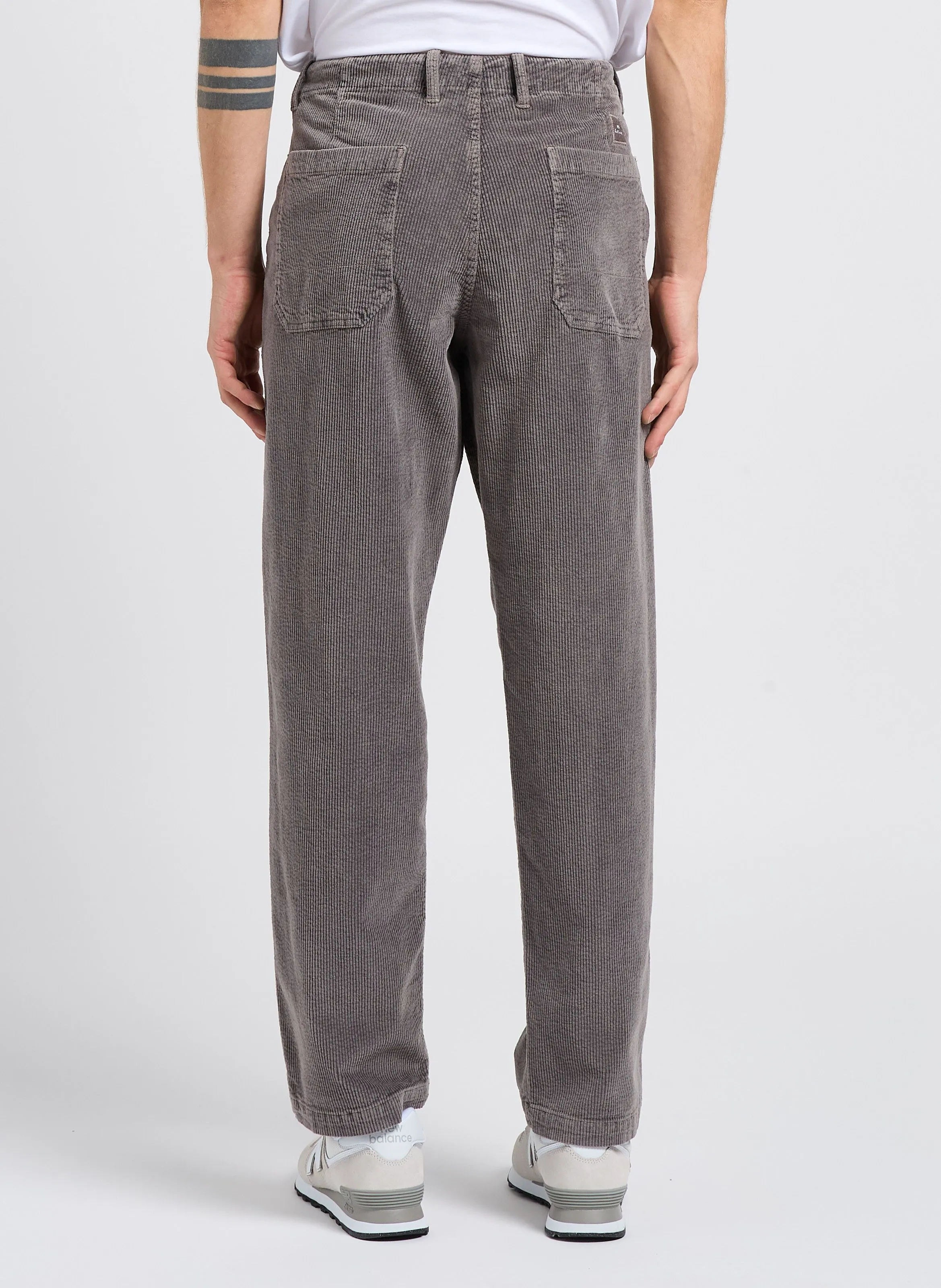 PAUL SMITH Pantalón regular fit de pana en gris