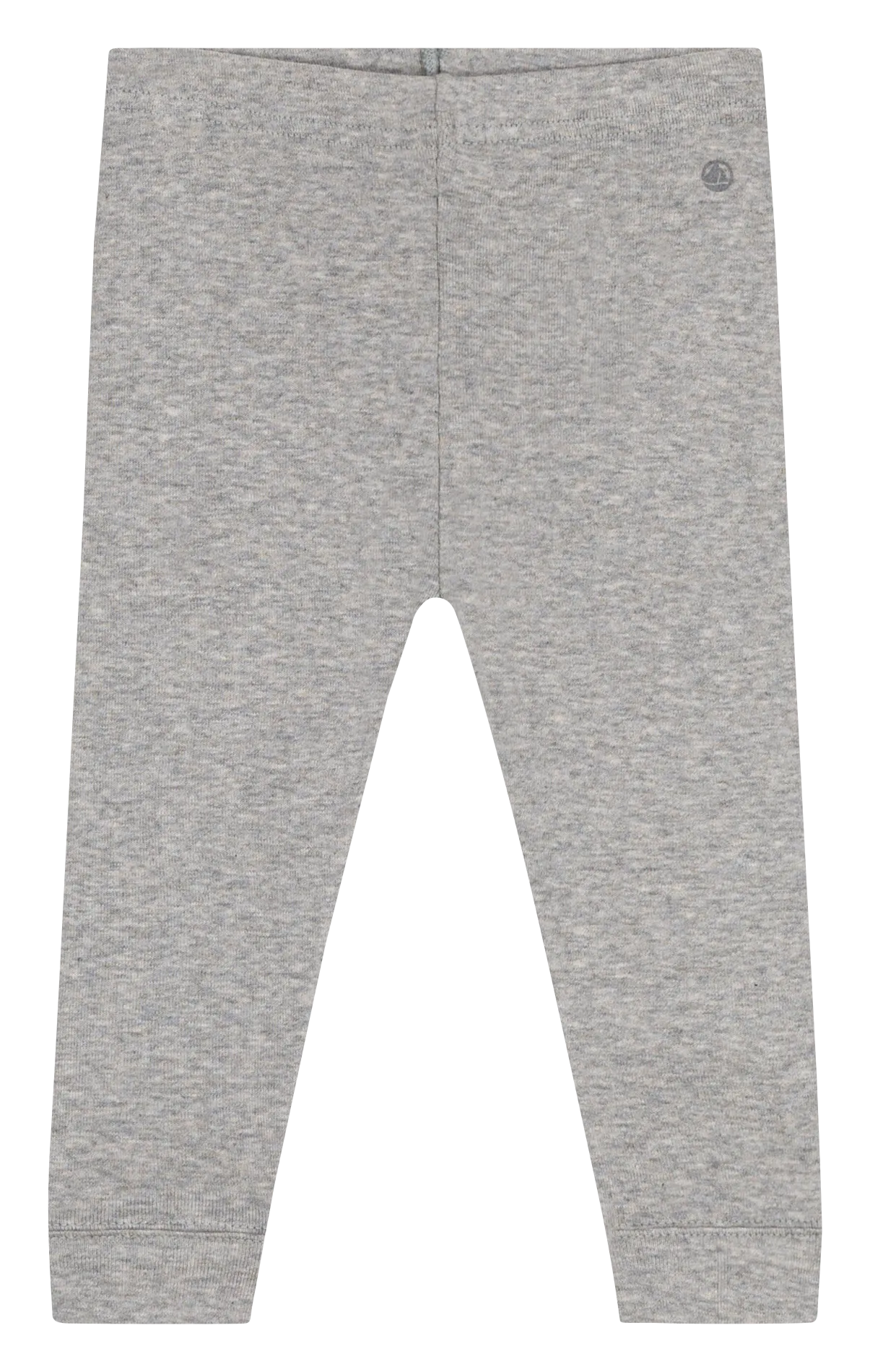 PETIT BATEAU Camiseta de algodón con cuello redondo y logo irisado en gris