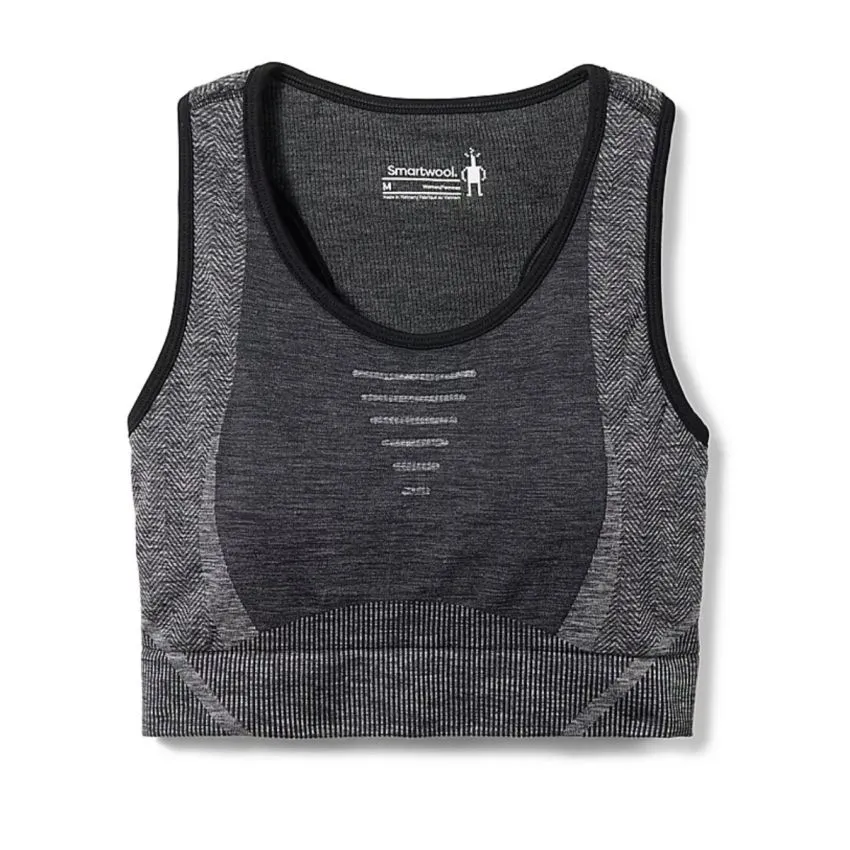Smartwool Mujer Sujetadores/Tops Intraknit Racerback Bra Wool Gris 