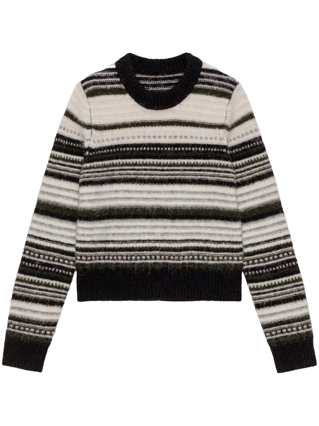 SOFT WOOL STRIPE ONECK