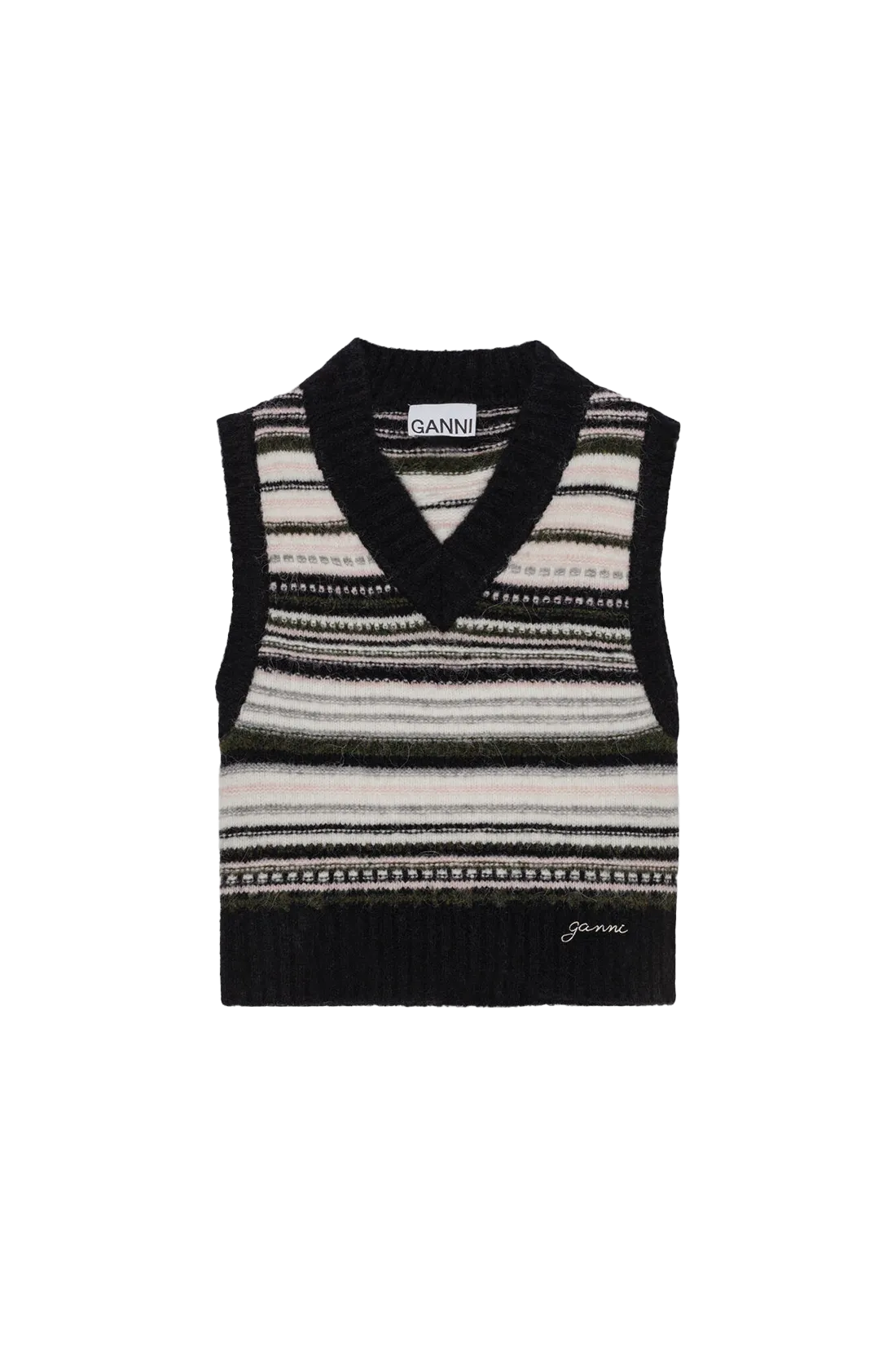 Soft Wool Stripe Vest