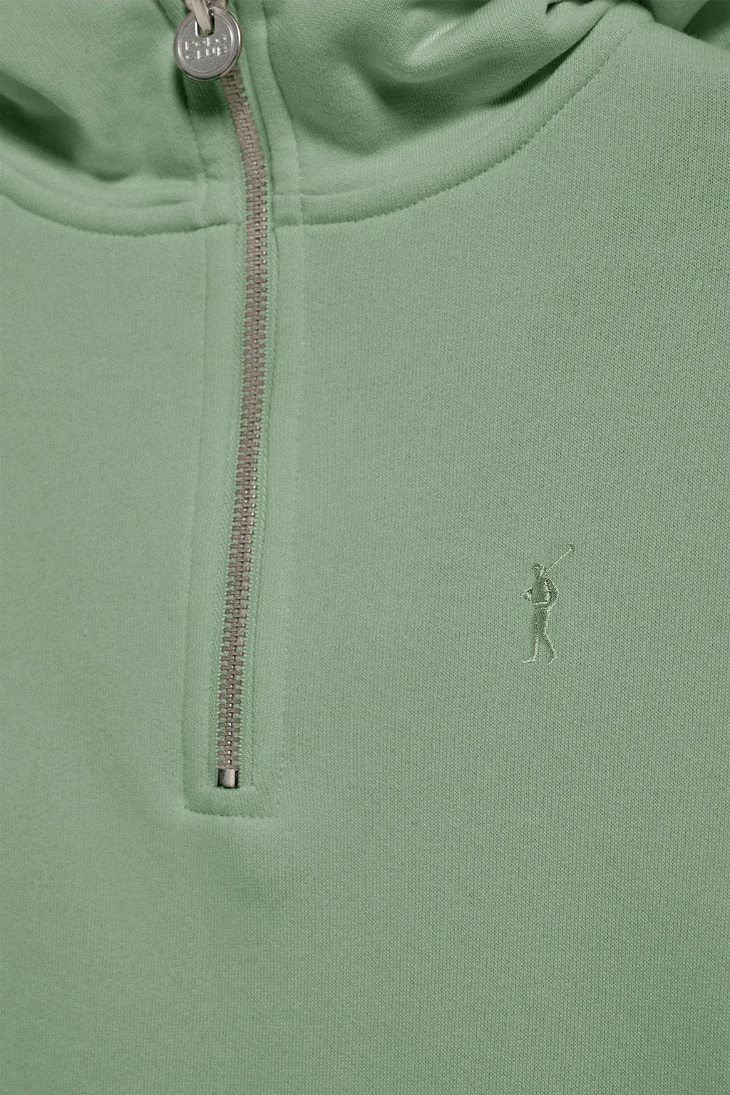 Sudadera Sinsajo verde jade con capucha y cremallera con logo Rigby Go