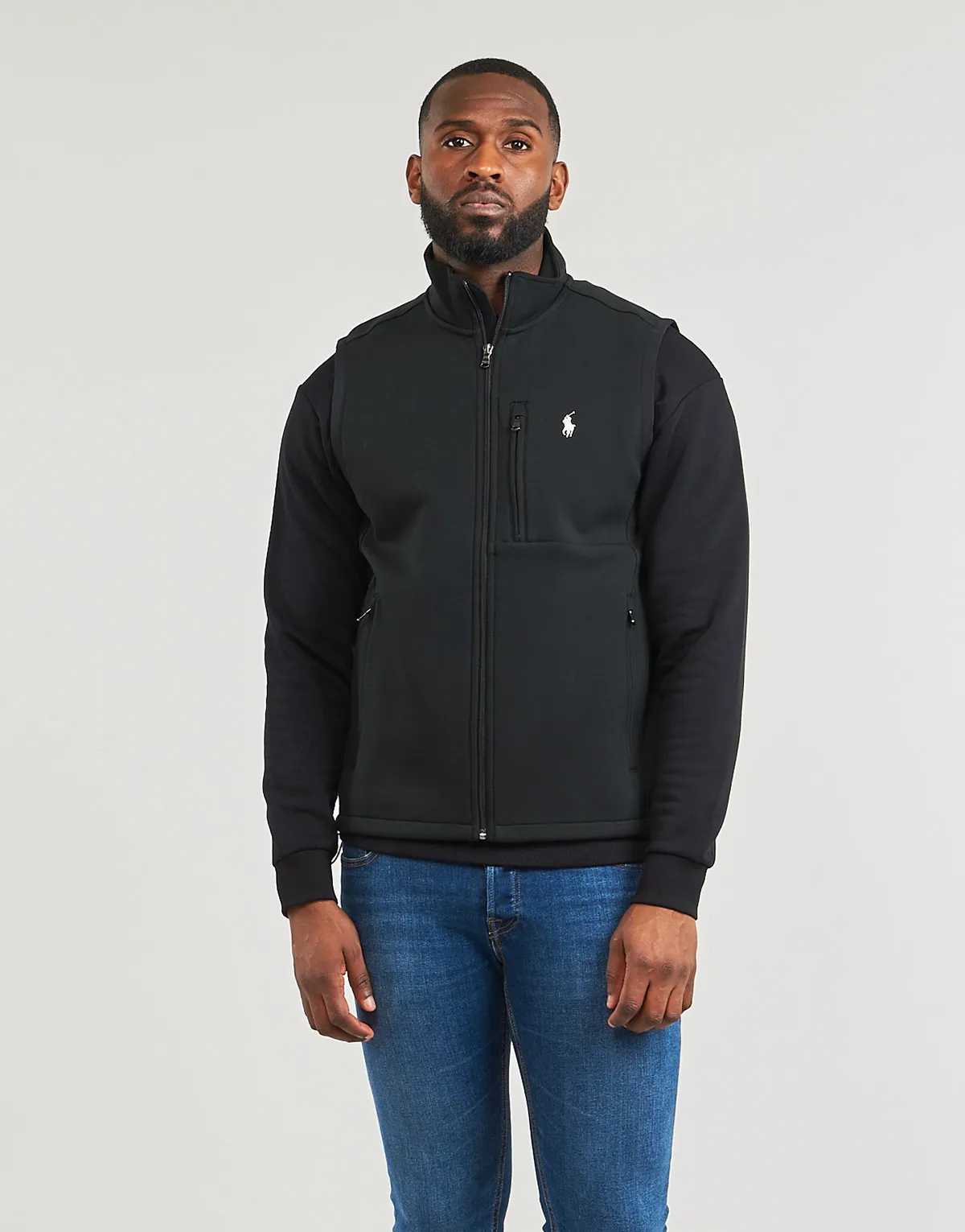 SWEATSHIRT ZIPPE SANS MANCHES EN DOUBLE KNIT TECH