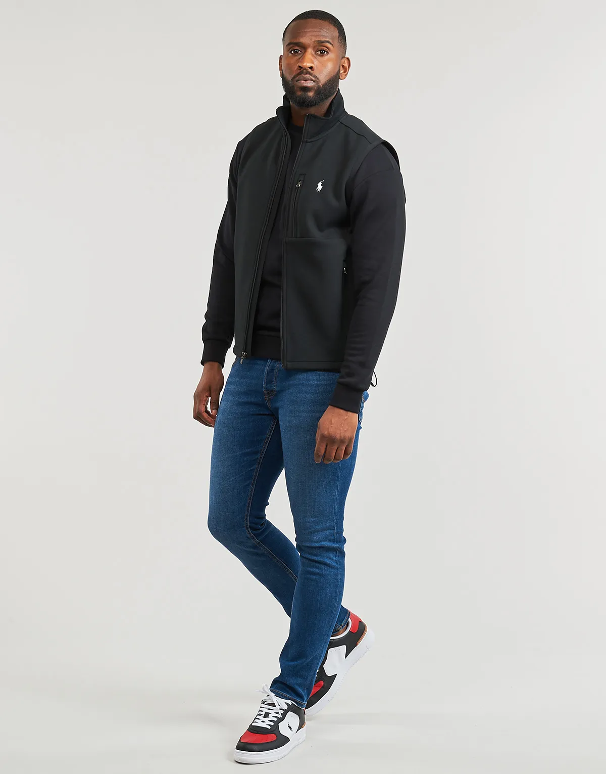 SWEATSHIRT ZIPPE SANS MANCHES EN DOUBLE KNIT TECH