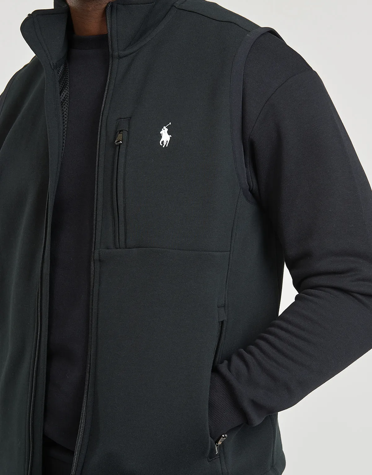 SWEATSHIRT ZIPPE SANS MANCHES EN DOUBLE KNIT TECH