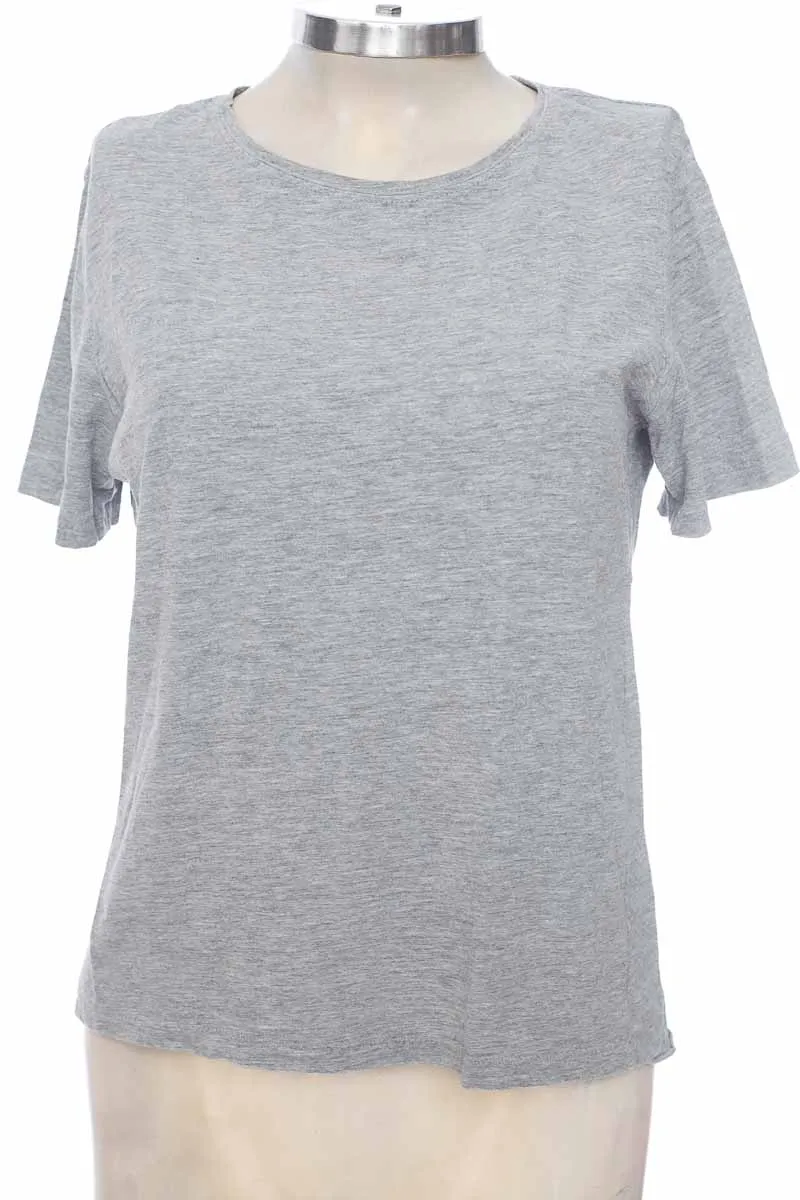 TOP / CAMISETA COLOR GRIS  ZARA