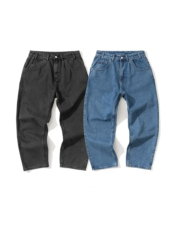 Vaqueros holgados azul oscuro con silueta lavada