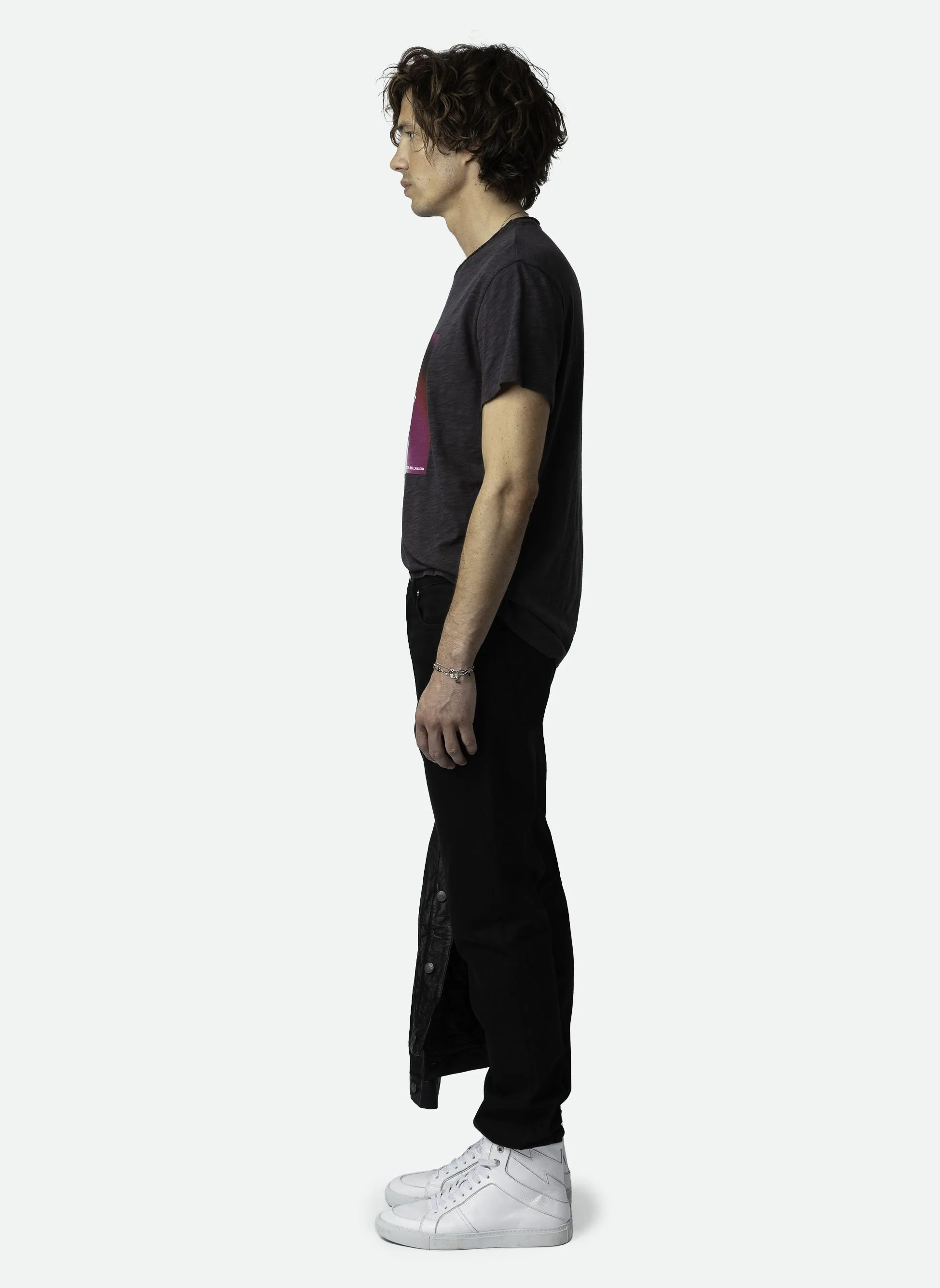 ZADIG&VOLTAIRE TOBY  CAMISETA ESTAMPADA DE ALGODóN ORGáNICO EN GRIS